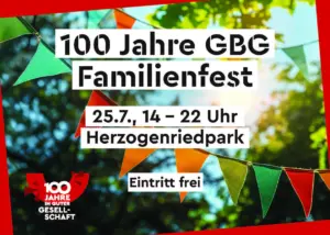 Pressebild für Veranstaltung 100 Jahre GBG Familienfest